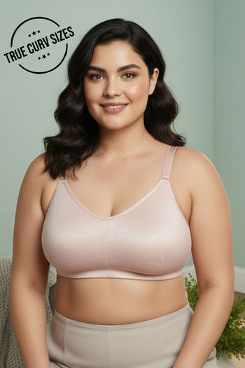Buy Zivame True Curve Jacquard Lightly Lined Non Wired Full Coverage Minimiser Bra - Mahagony Rose